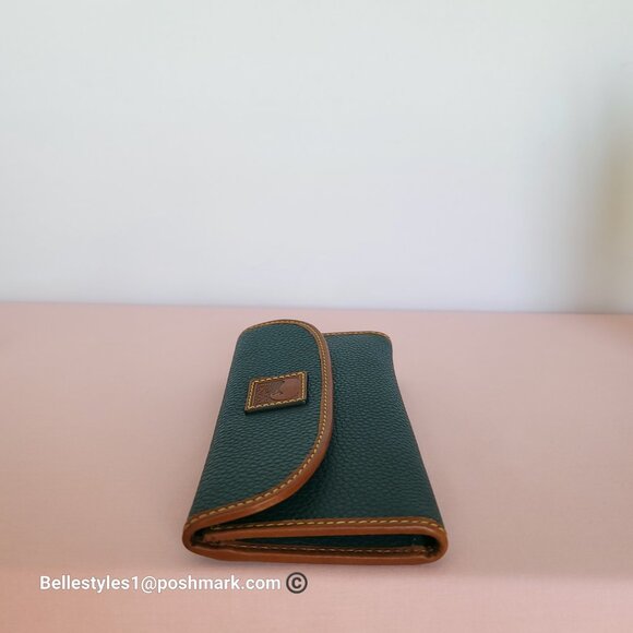DOONEY & BOURKE Pebbled Grain Leather Continental Clutch Wallet- Teal color⭐ - Picture 11 of 16